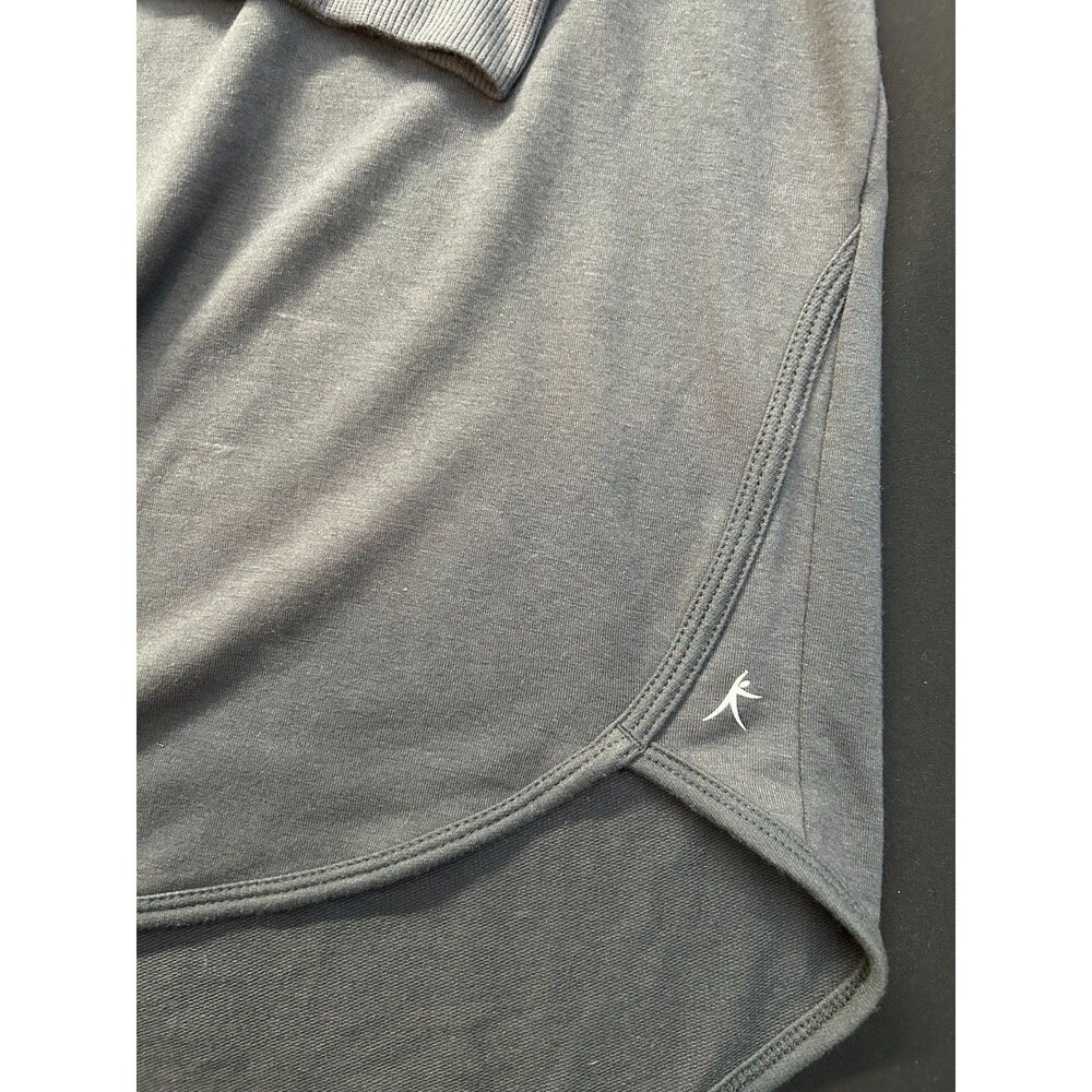 Danskin Now Womens 3X 22W-24W 3/4 Sleeve Sweatshirt High Low Hem Dark Gray Tunic